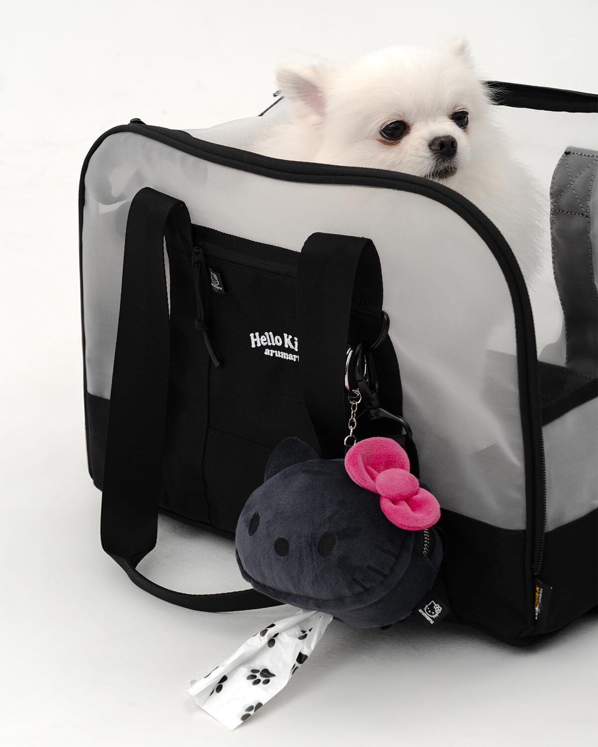 [10/10 KR出貨] HELLO KITTY X ARUMARU POOP BAG KEY RING_BLACK