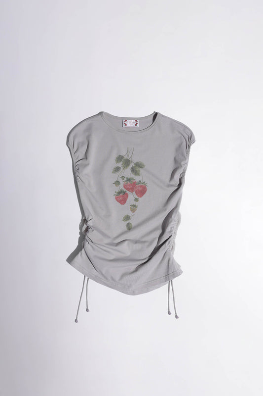 Berry Shirring Top