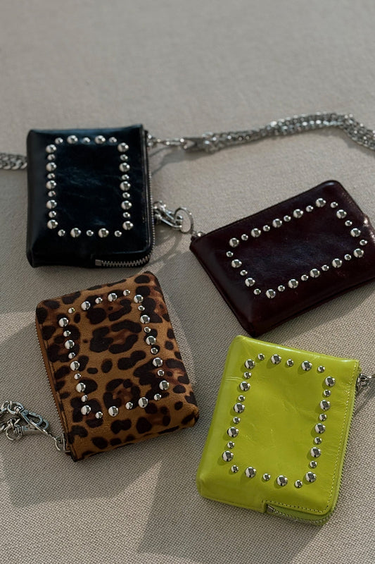 KHIHO - STUD POPO POUCH / LIME