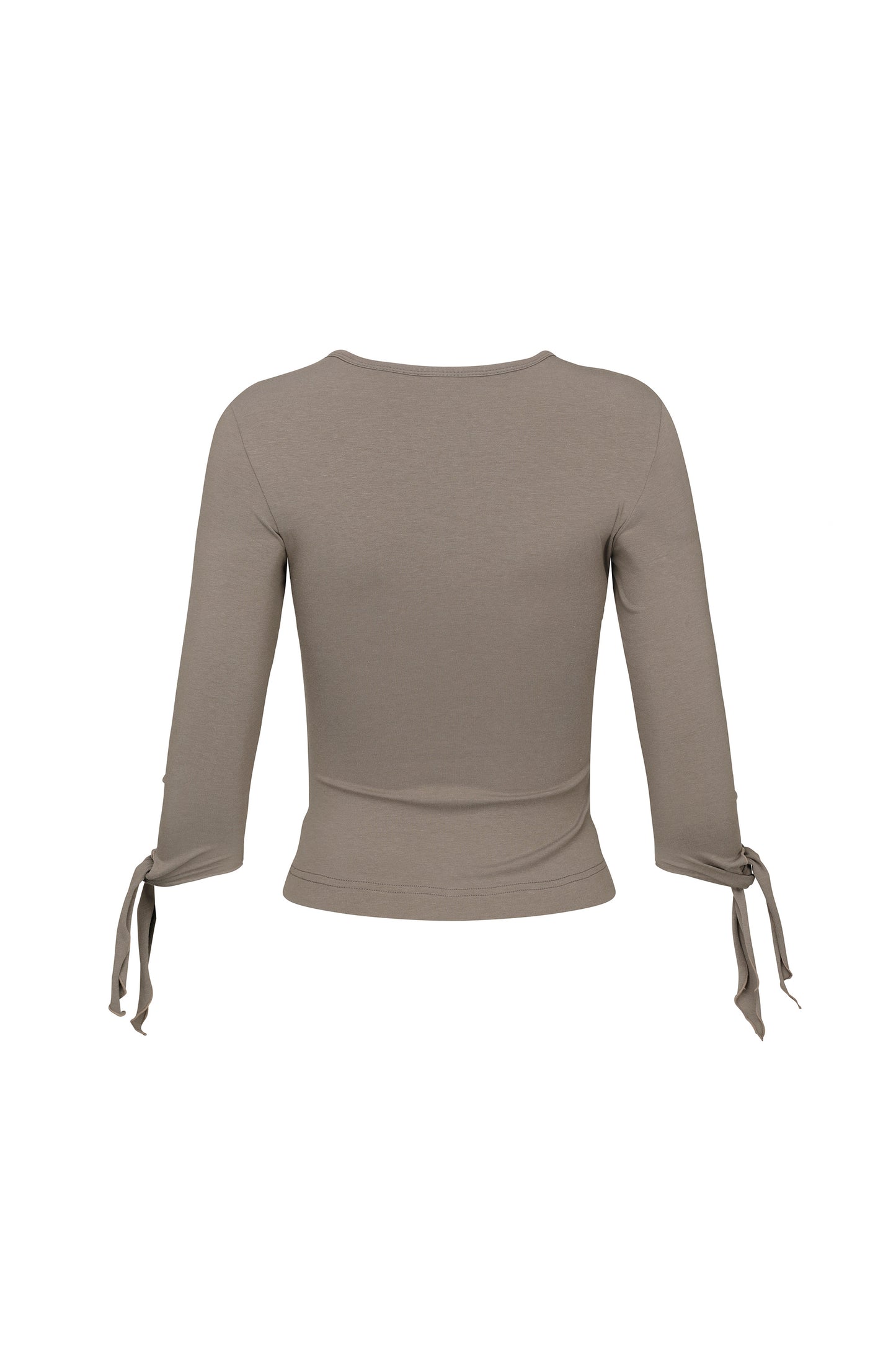 Tie Sleeve Tee Taupe