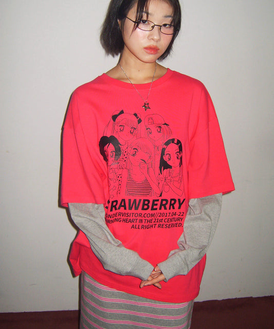 Girls-PEN Layered LS-T [Pink]