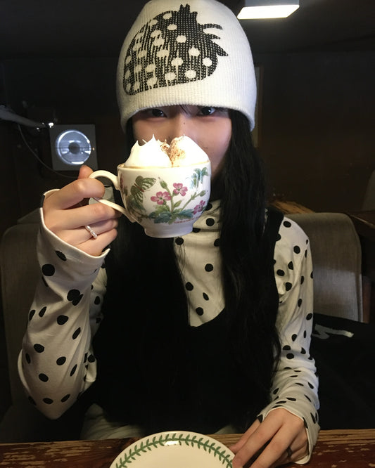 Afternude - DOT HOODIE (WHITE)