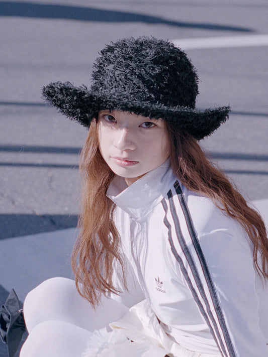 BOHO FRINGE FEDORA IN BLACK