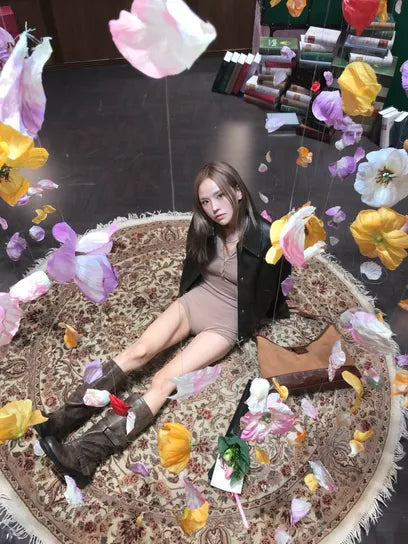 negativethree - [37차 리오더/10월17일 예약배송] Slouchy Long Boots "Washed Brown"