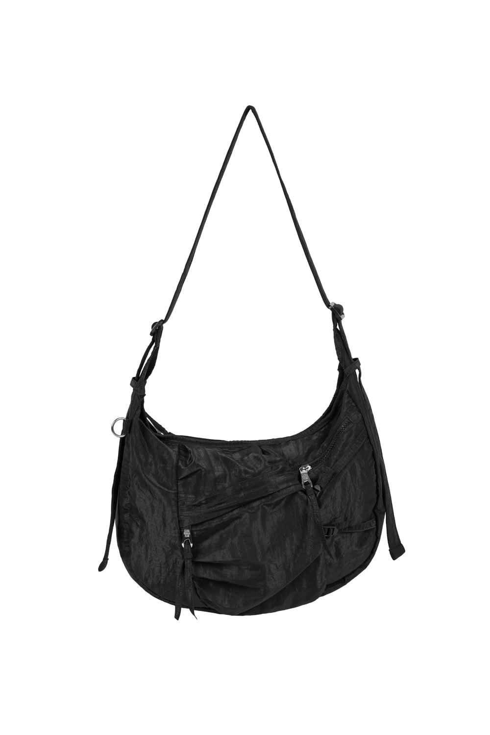 IUGA - Nylon Strap Hobo Bag (Black)