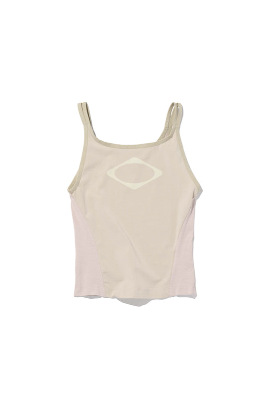 MISCHIEF - RHOMBUS COLOR BLOCKED SLEEVELESS_BEIGE