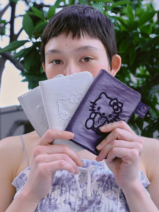 Sleek Travel Wallet Hello Kitty Navy