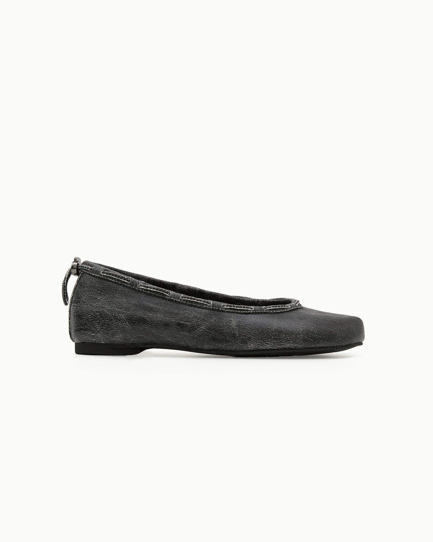 PAES - Leather String Flat / Vintage Black