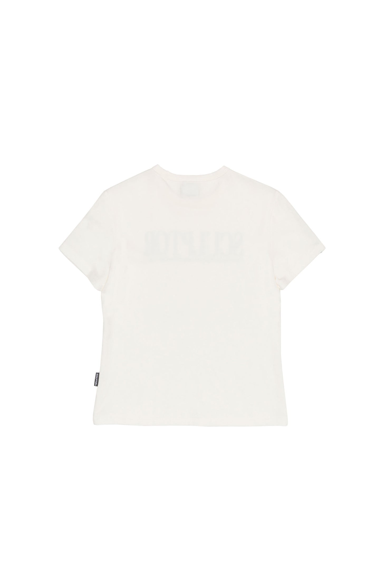 Classic Logo Piping Crop Top White