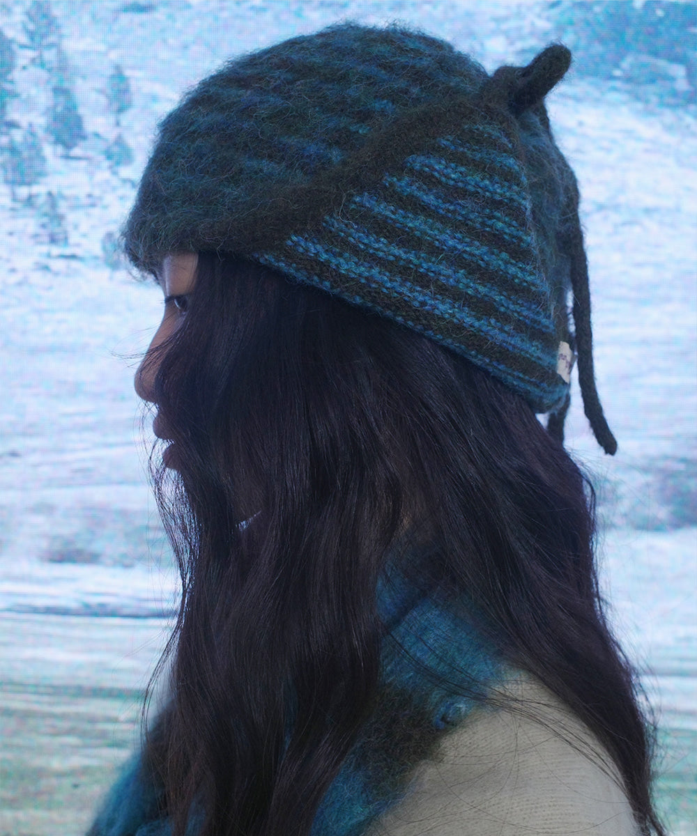 SHAGGY KNIT FLAP CAP - 4 colors