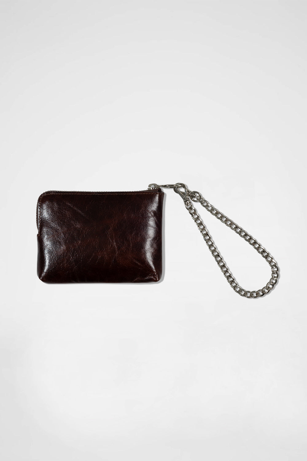 KHIHO -  STUD POPO POUCH / DARK BROWN