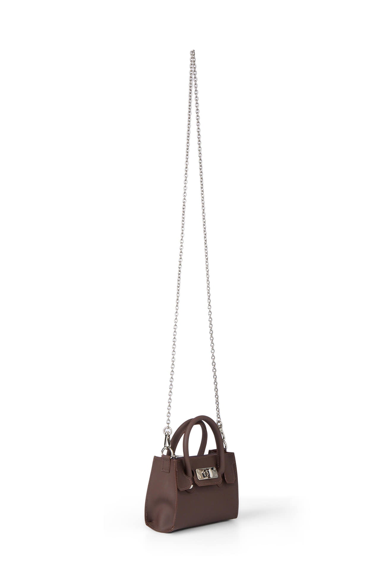 🫧JELLY BAG🫧 - JELLY CHAIN MINI BAG IN BROWN