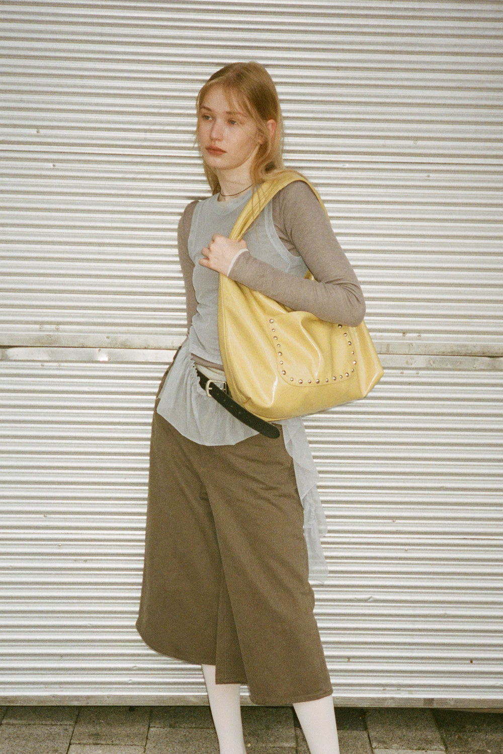 KHIHO -  STUD POPO BAG (POCKET POINT) / YELLOW