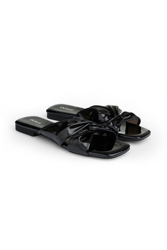 Deinet - JELLY TWISTED SLIPPERS IN BLACK