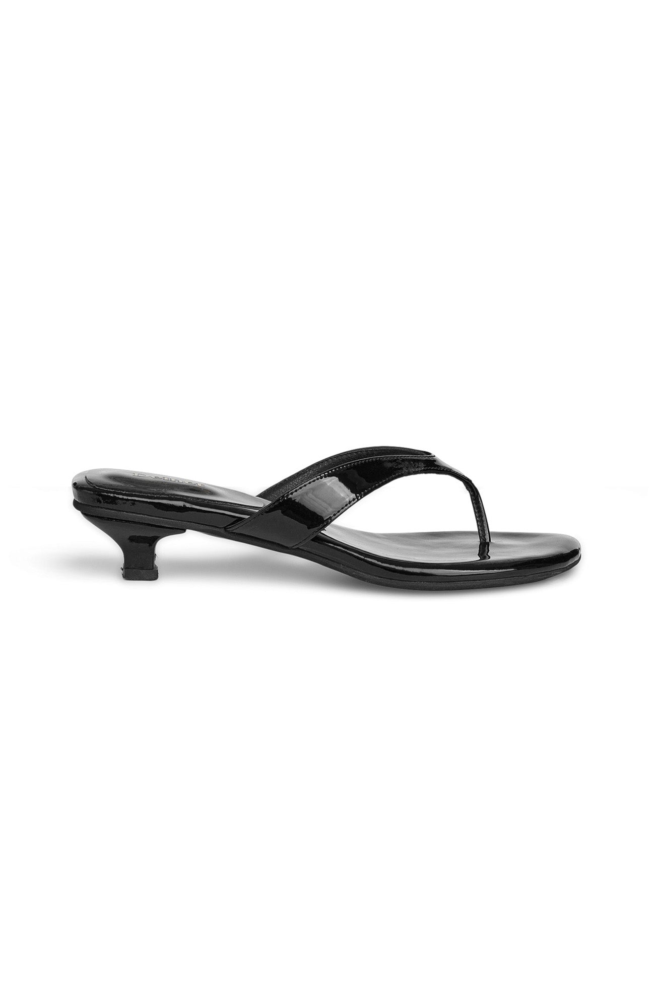 Deinet - ENAMEL FLIP FLOP IN BLACK