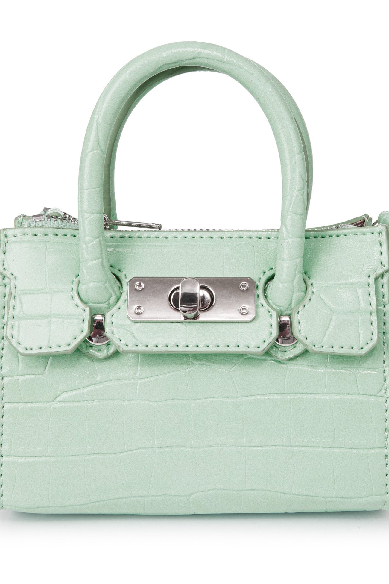 Deinet - CROCODILE PATTERN CHAIN MINI BAG IN MINT