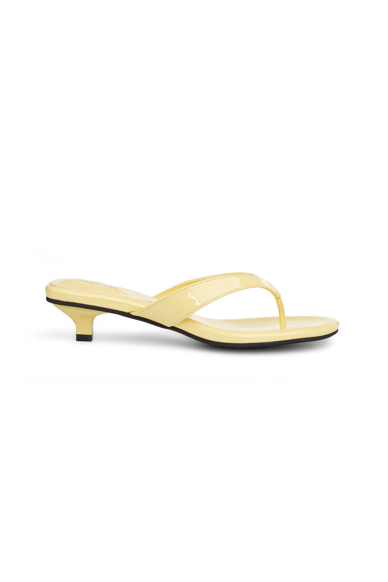 Deinet - ENAMEL FLIP FLOP IN LIGHT YELLOW