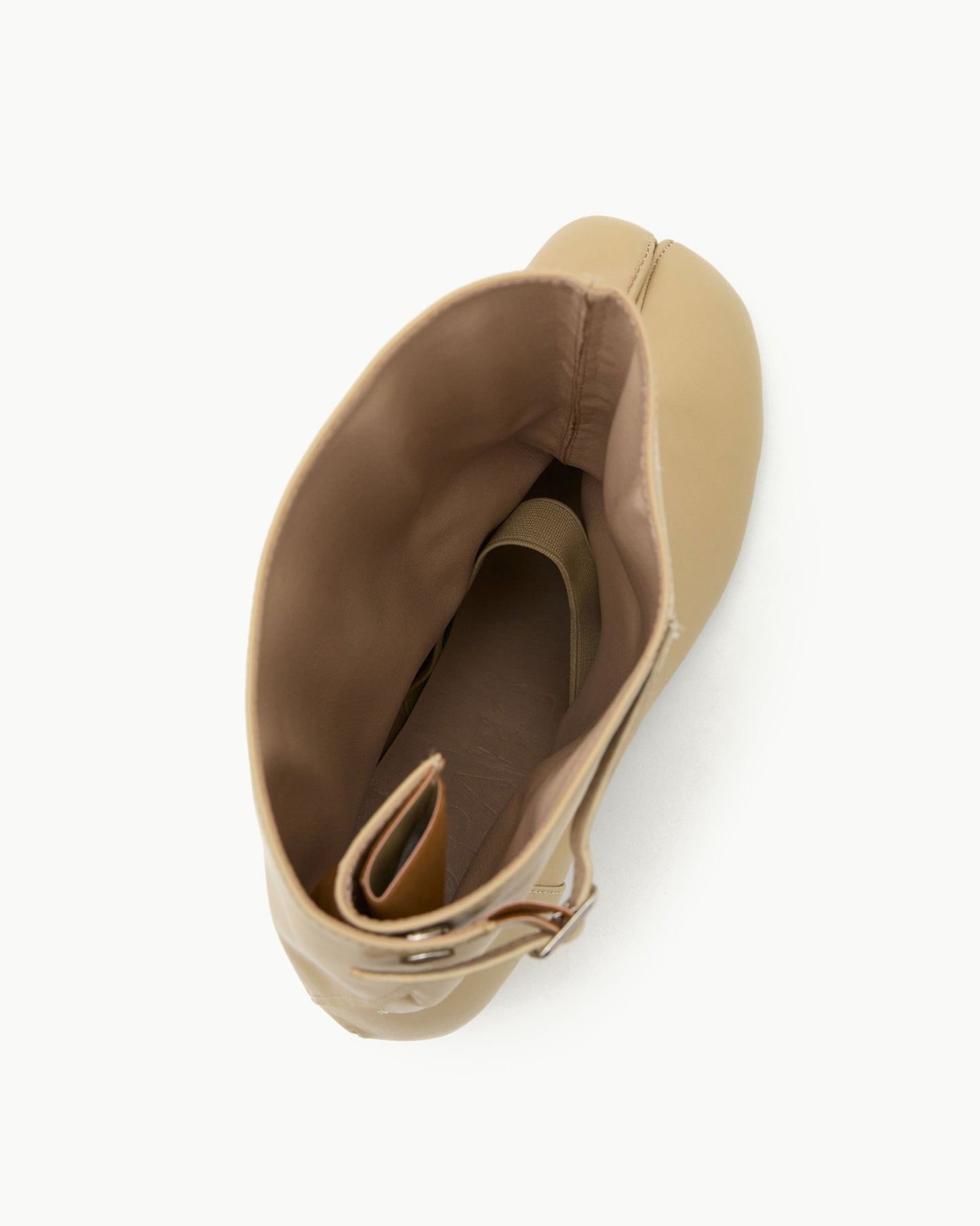 PAES - Wide Buckle Tabi Boots / Lemon Beige