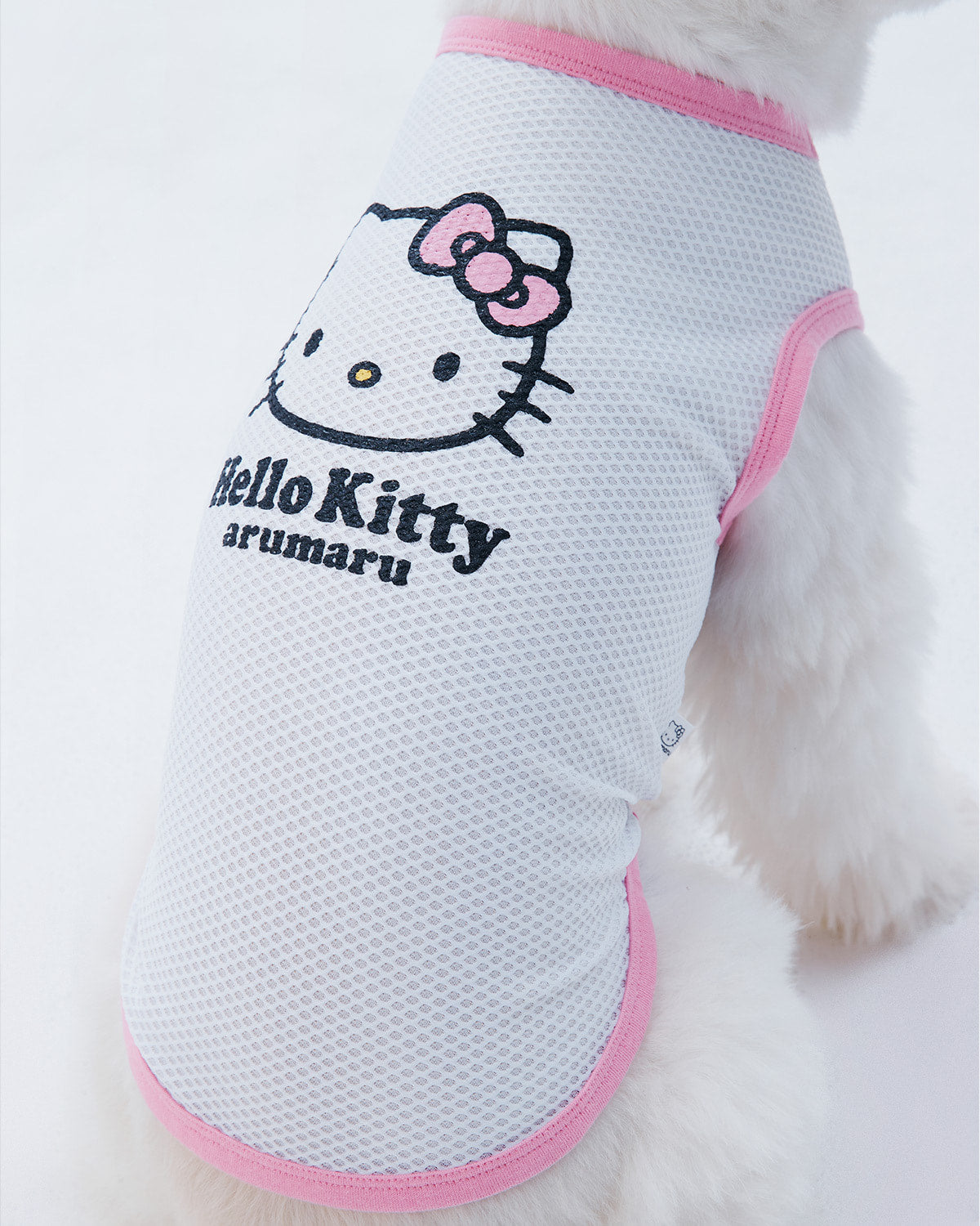 HELLO KITTY X ARUMARU PET SLEEVELESS MESH TOP_PINK-2차 재입고
