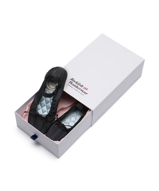 WISLEY SCRUNCH FLATS - BLACK