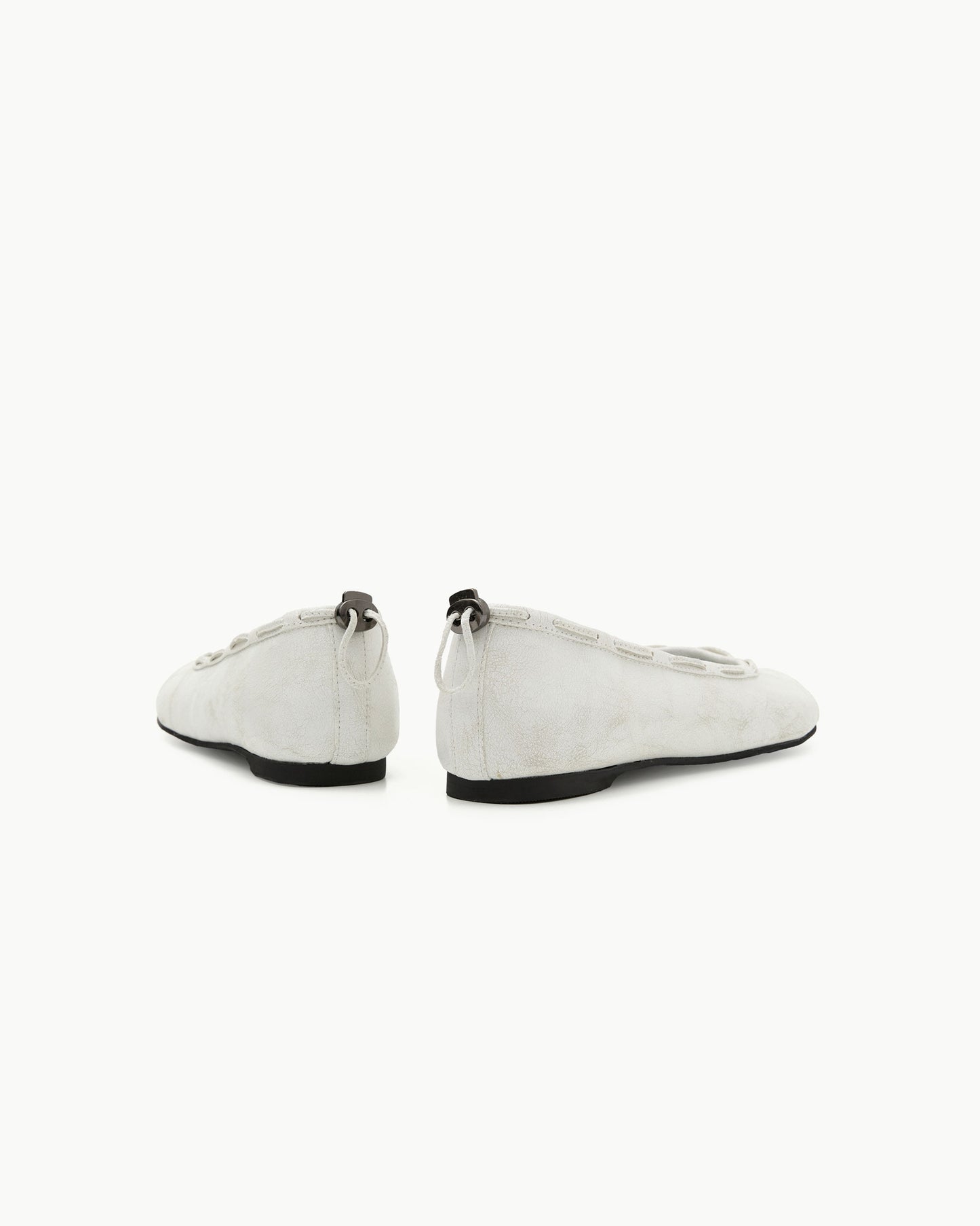 PAES - Leather String Flat / Vintage White