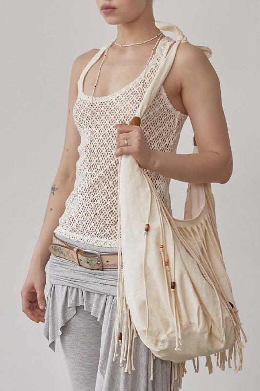 Sculptorpage - Shaggy Fringe Market Bag Raw