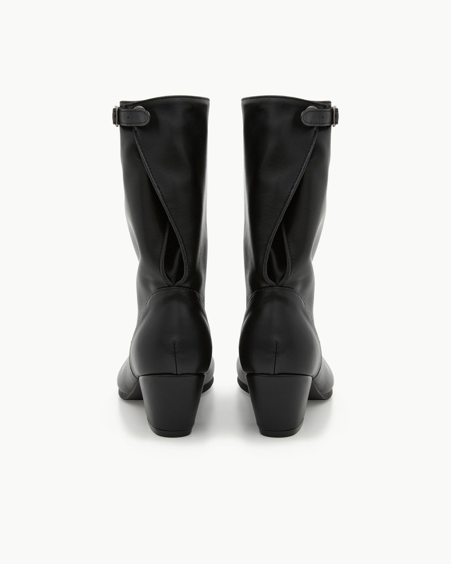 PAES - Wide Buckle Tabi Boots / Black