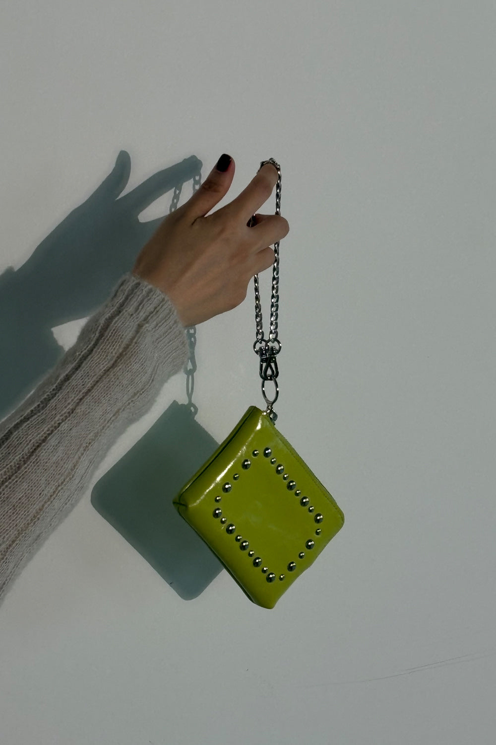 KHIHO -  STUD POPO POUCH / LIME