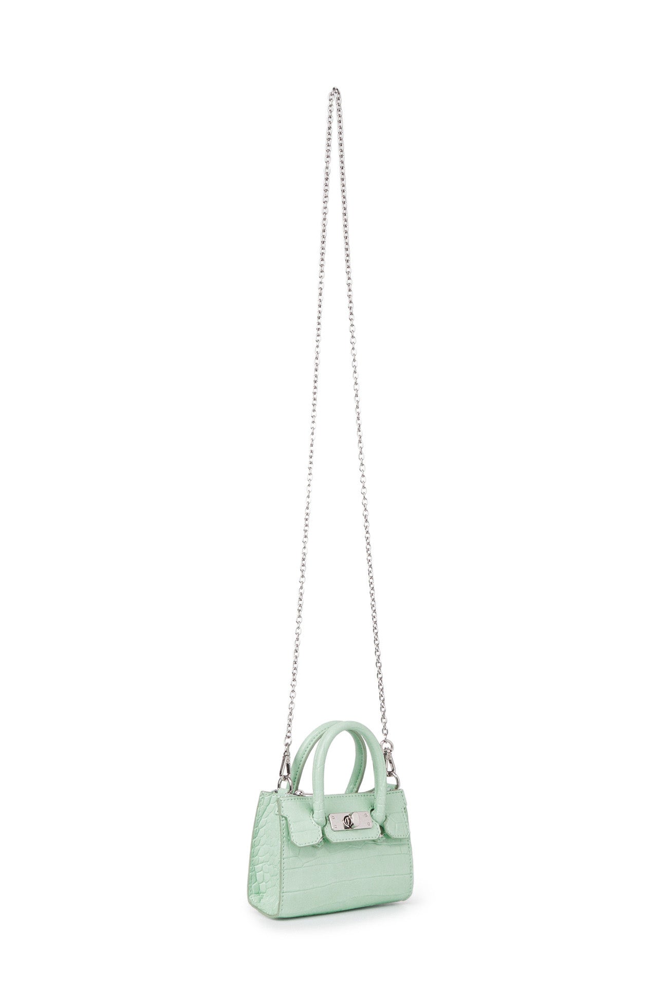 Deinet - CROCODILE PATTERN CHAIN MINI BAG IN MINT