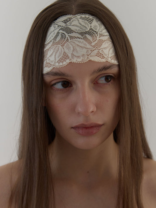 LACE HEADBAND (CREAM)