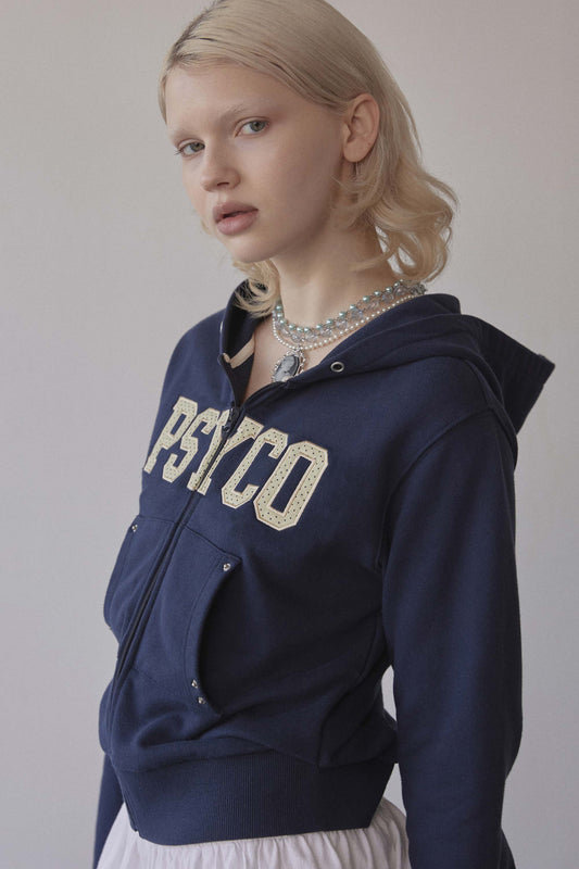 Sculptorpage - Cottage Zip-Up Hoodie Navy