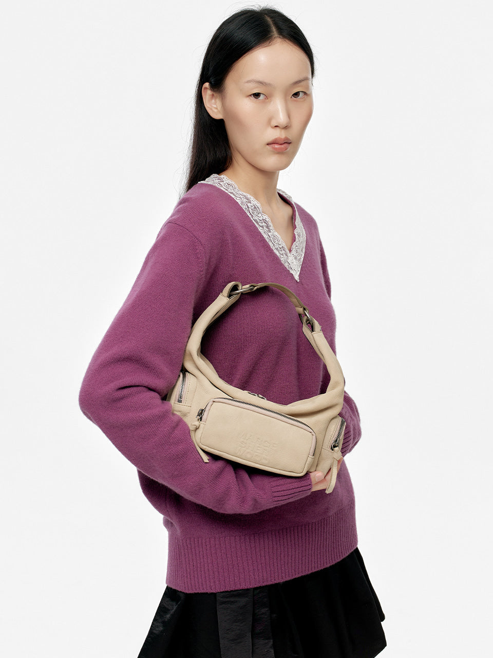 margesherwood - CITY HOBO EW MINI_nude nubuck