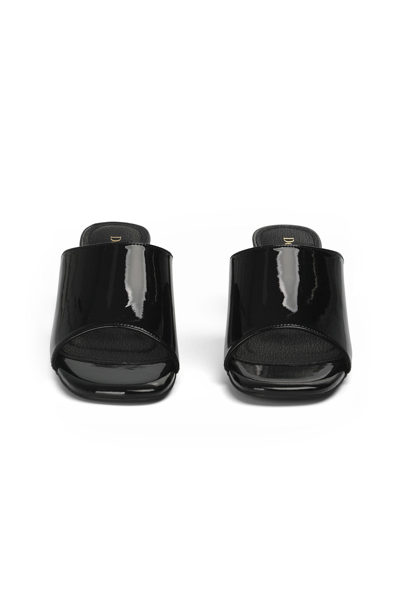 Deinet - ENAMEL SLIPPERS IN BLACK