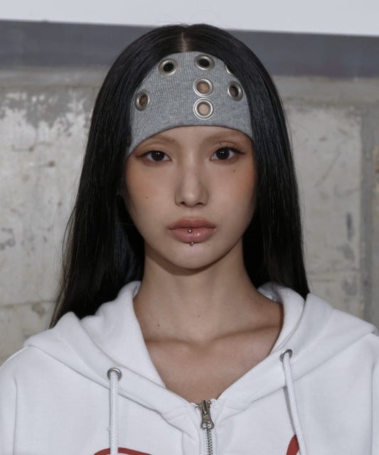 Fancyclub - FF EYELET HAIRBAND (GRAY) F25ZE034