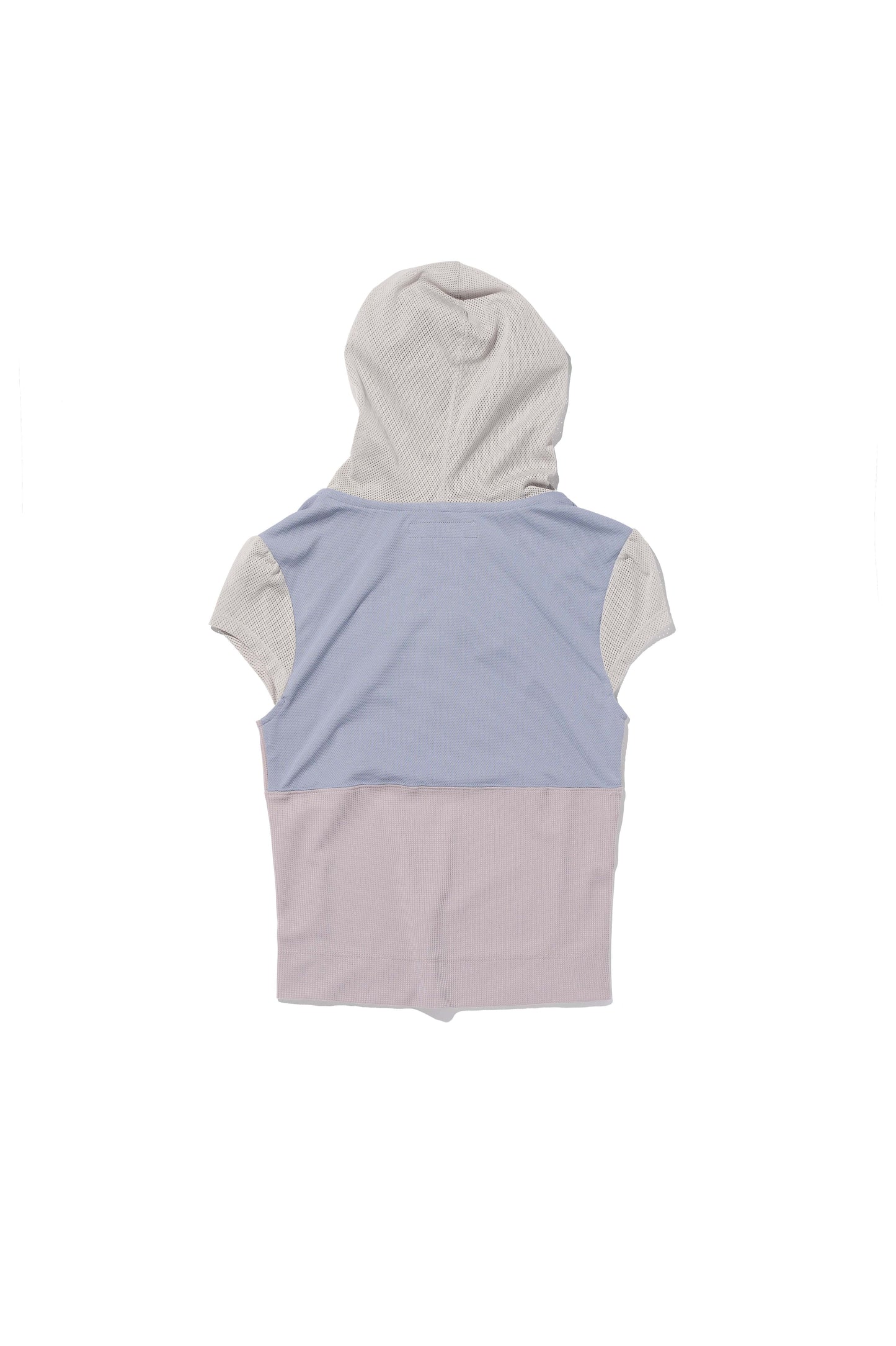 MISCHIEF - HOODED TRACK HALF ZIP-UP_LIGHT GREY MULTI