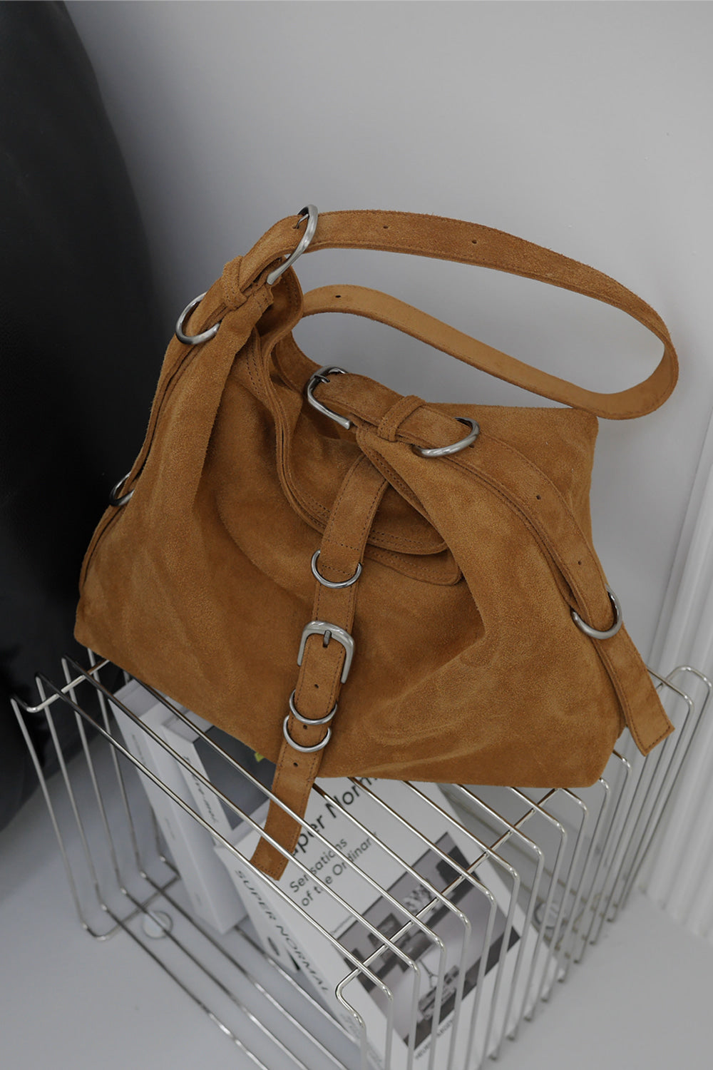 KHIHO -  DIDI BELTED BIG BAG(2-WAY) / CAMEL