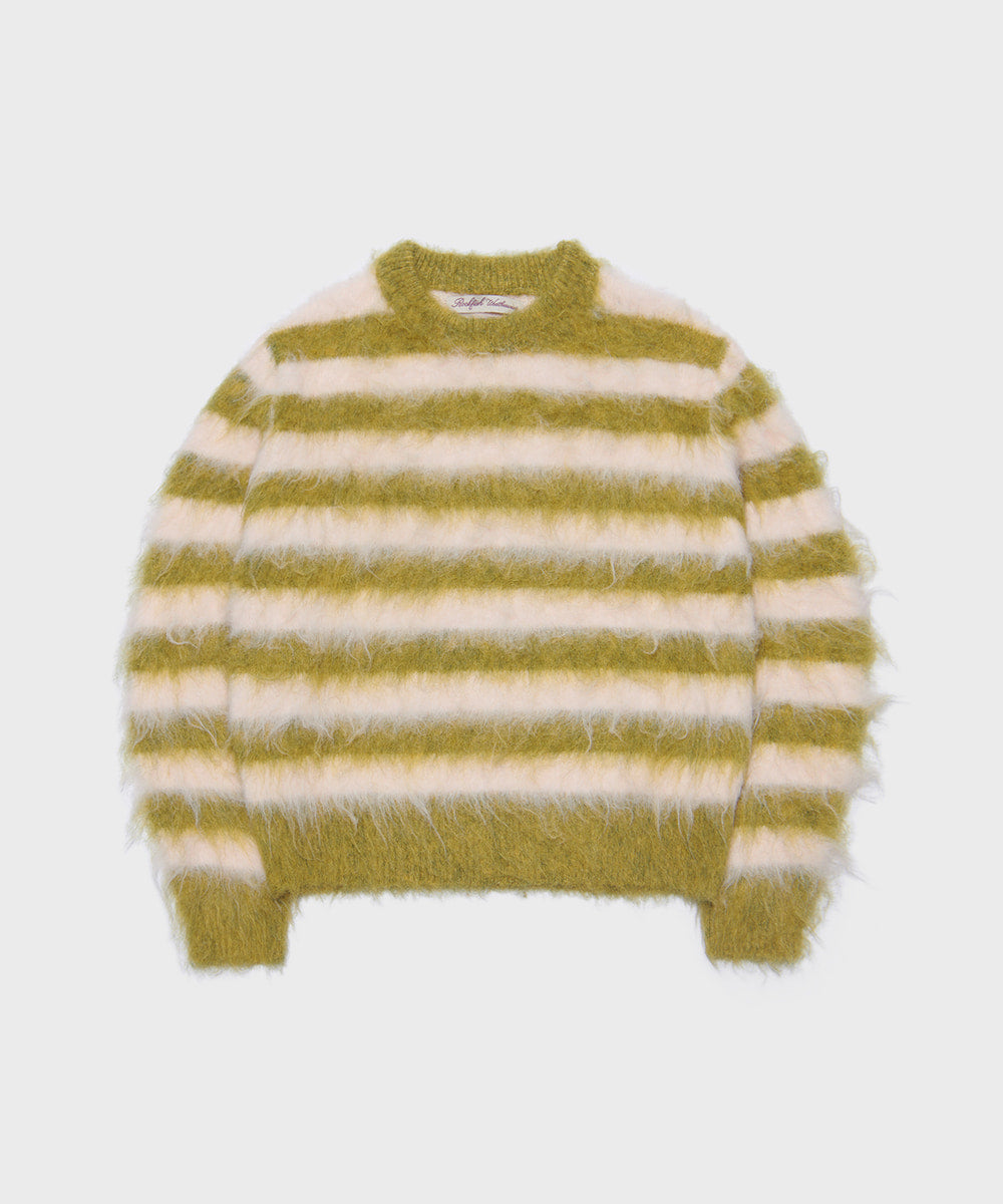 STRIPE SHAGGY KNIT PULLOVER - 5 colors