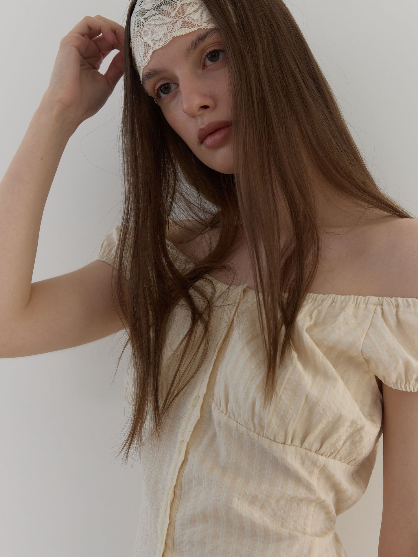 LACE HEADBAND (CREAM)