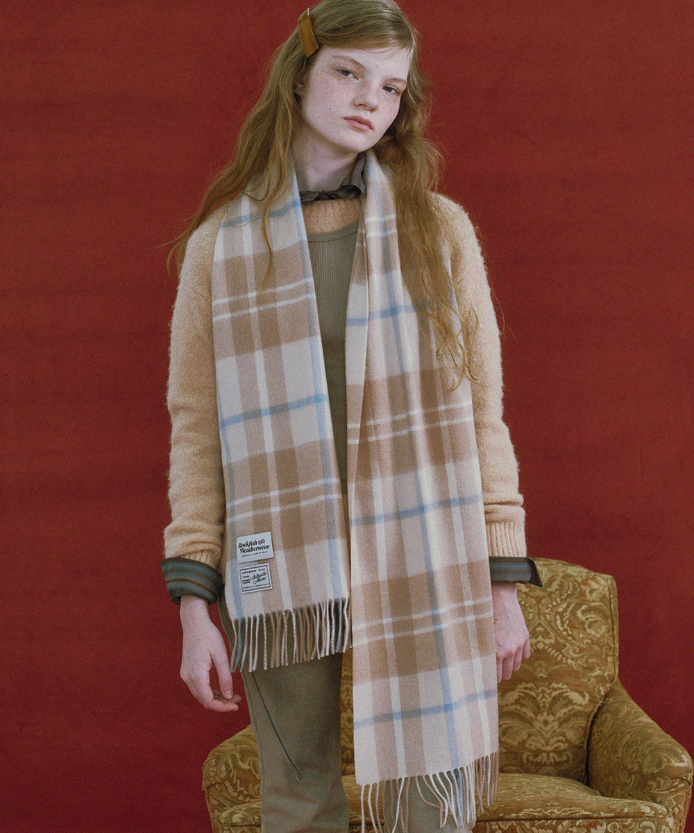 CLASSIC WOOL CHECK MUFFLER - 8 colors