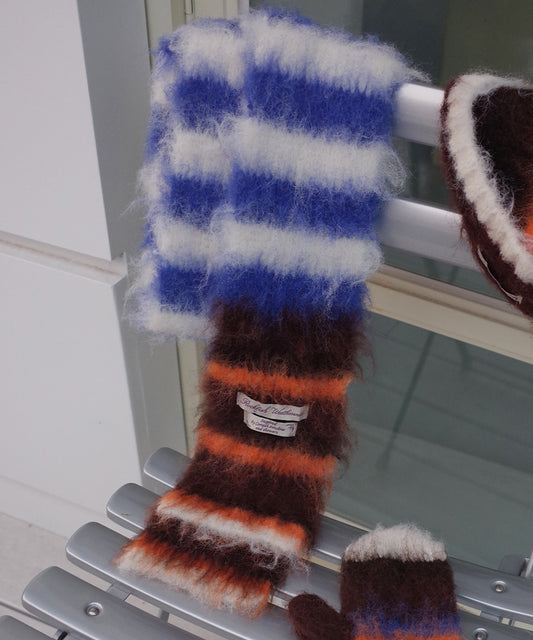 STRIPE SHAGGY MUFFLER - 8 colors