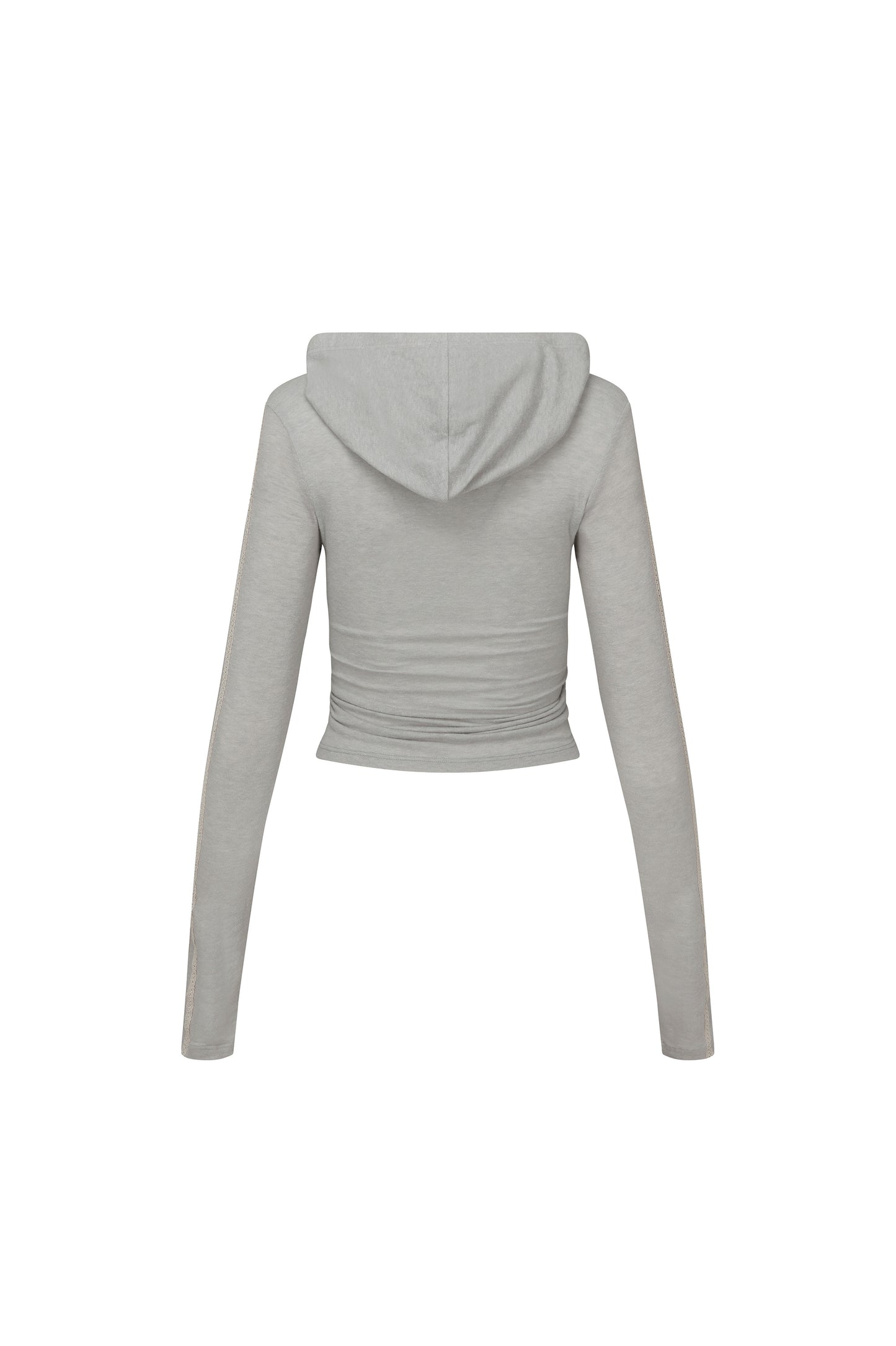 Rose Angora Hoodie Tee Pale Melange