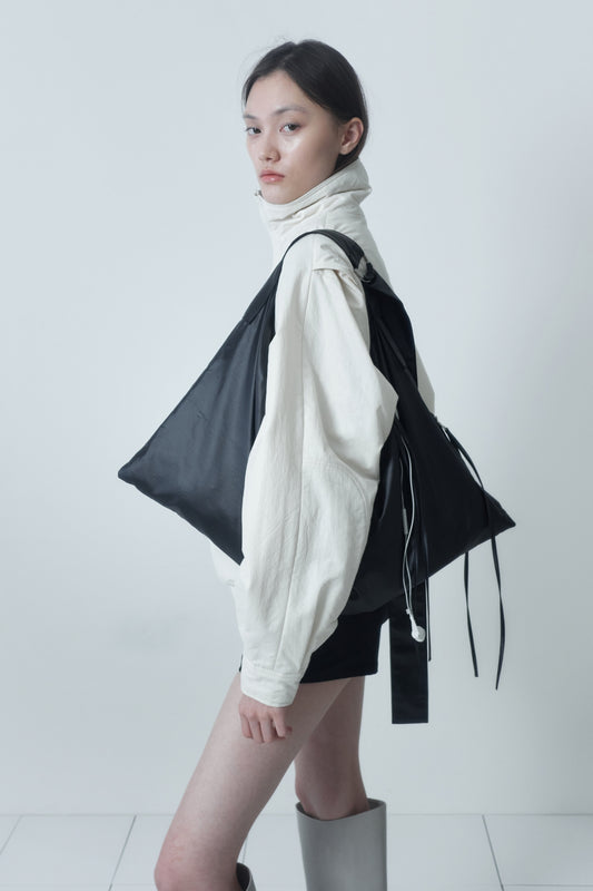 cerric - SHOULDER STRING BIG BAG / BLACK