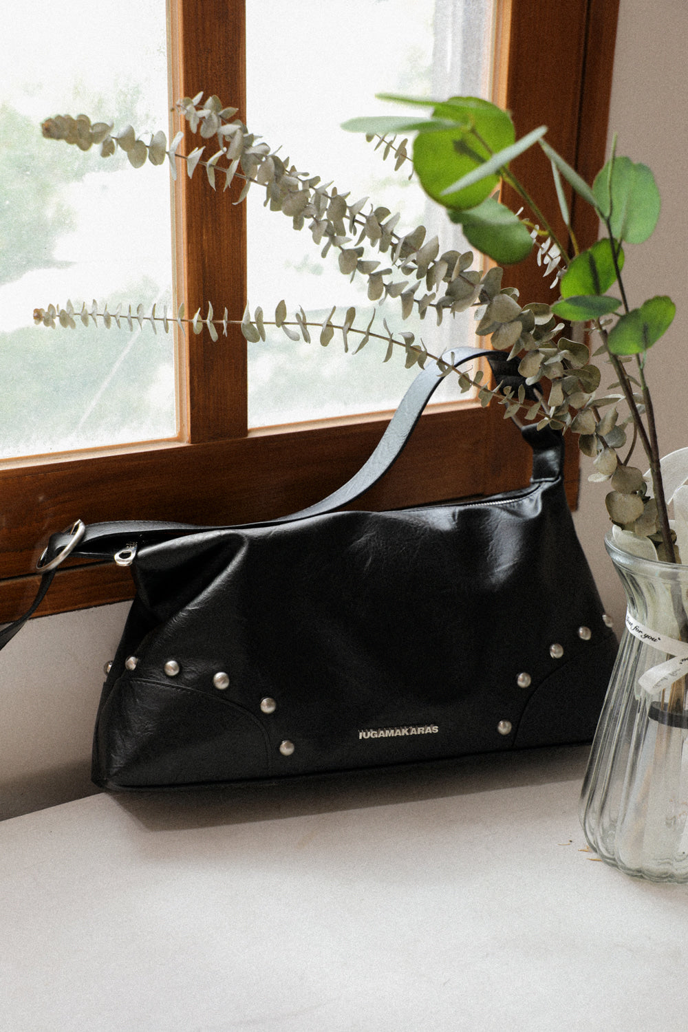 IUGA - Studded Hobo Bag (Black)