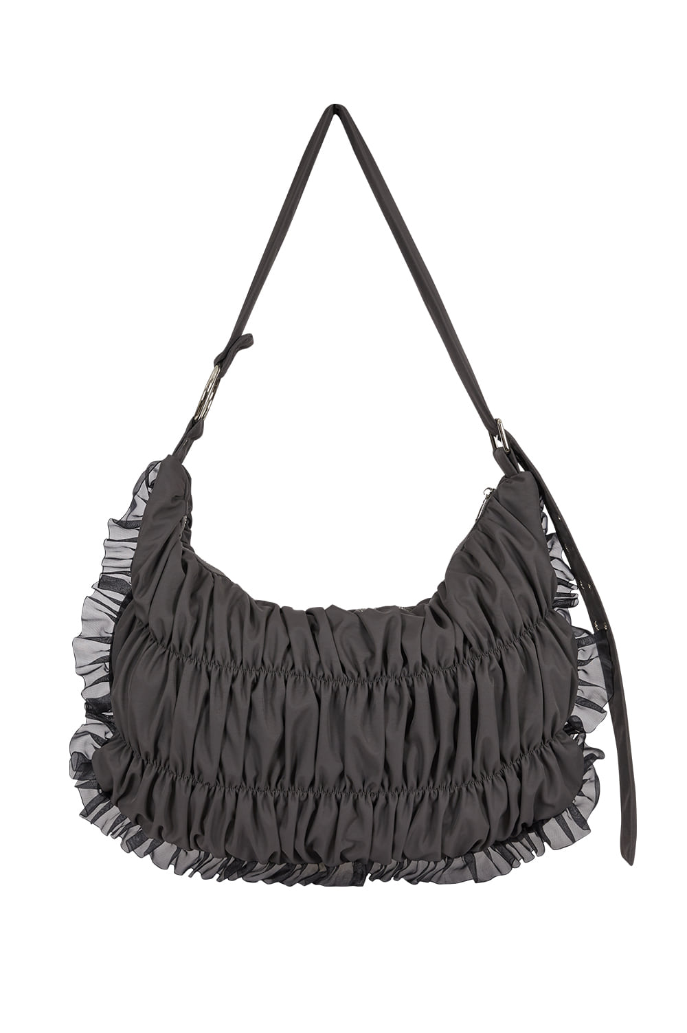 illigo - [Pre-order delivery on 10/02] Frill Bubble Big Cross Bag Charcoal