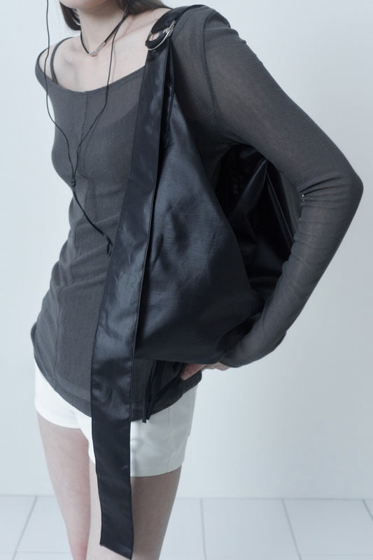 cerric - SHOULDER STRING BIG BAG / BLACK