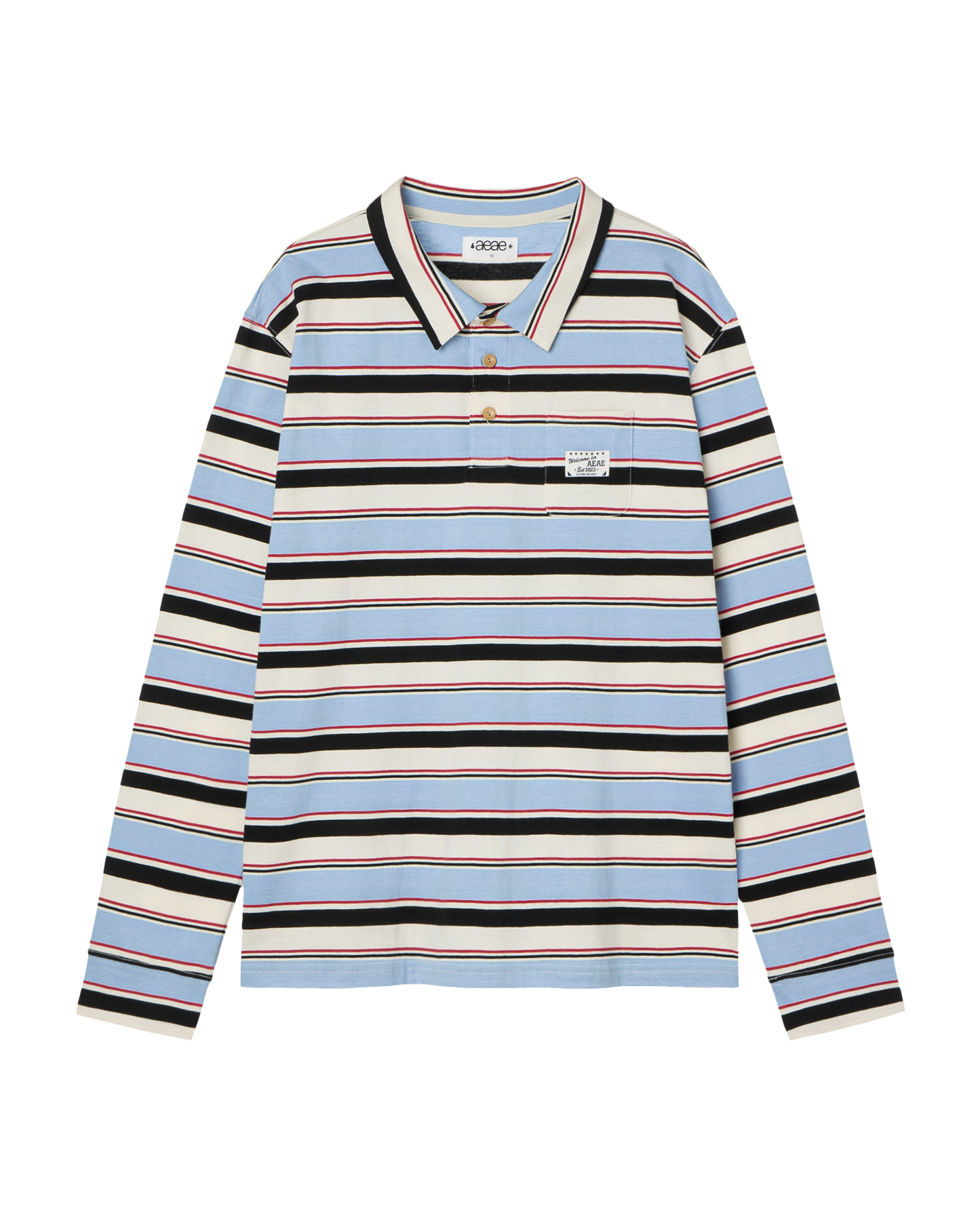 aeae - STRIPE PK T-SHIRTS [SKYBLUE / PINK / MELANGE GREY ]