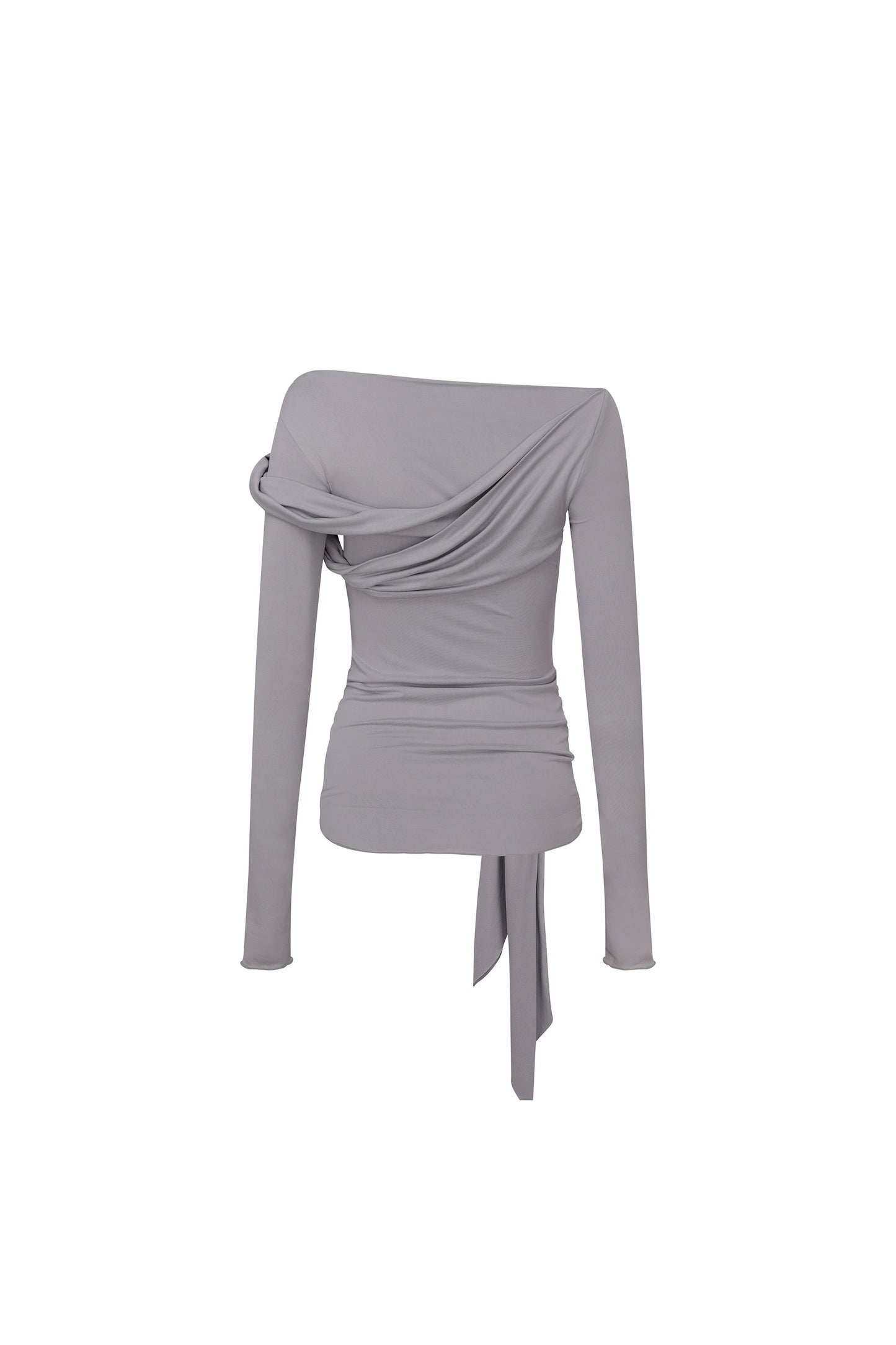 Twist Jersey Top Gray