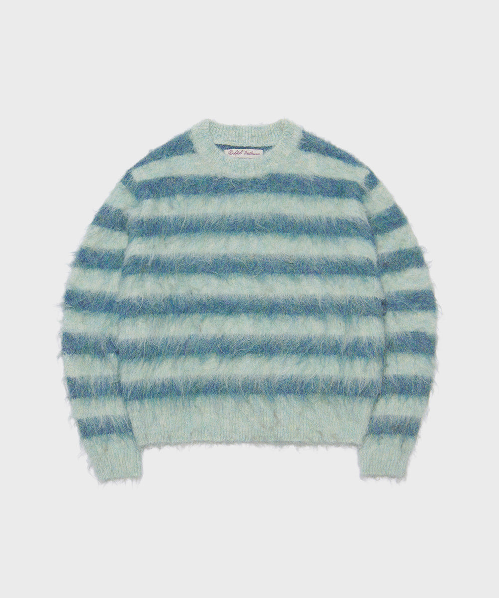 STRIPE SHAGGY KNIT PULLOVER - 5 colors