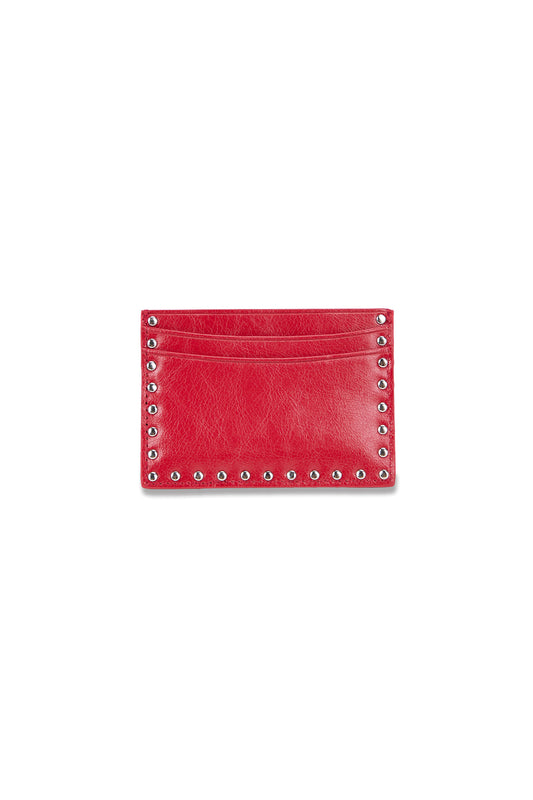 Matin Kim - WESTERN STUD CARD WALLET IN RED