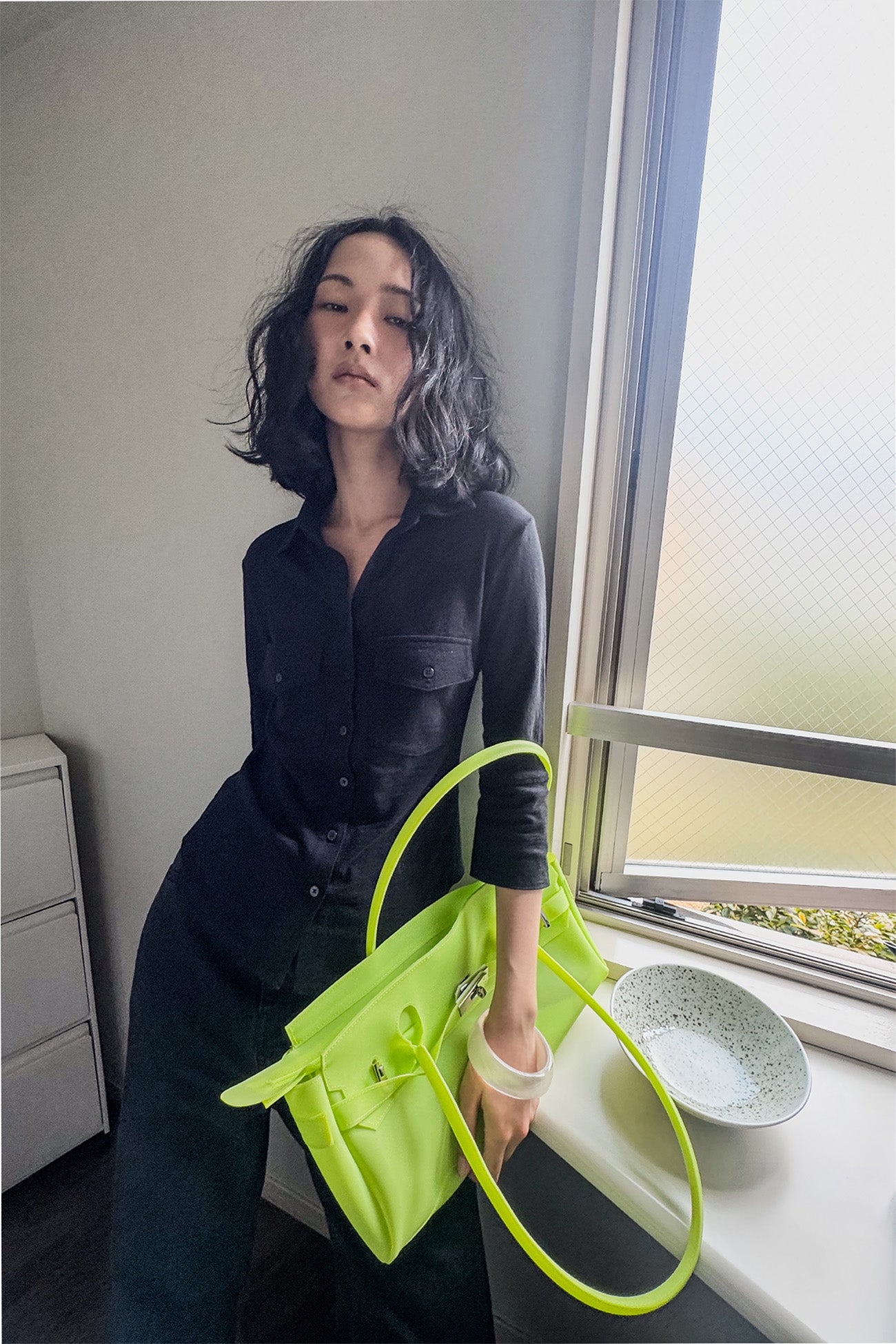 Jelly Firkin-JELLY TWO-WAY BAG IN LIGHT YELLOW